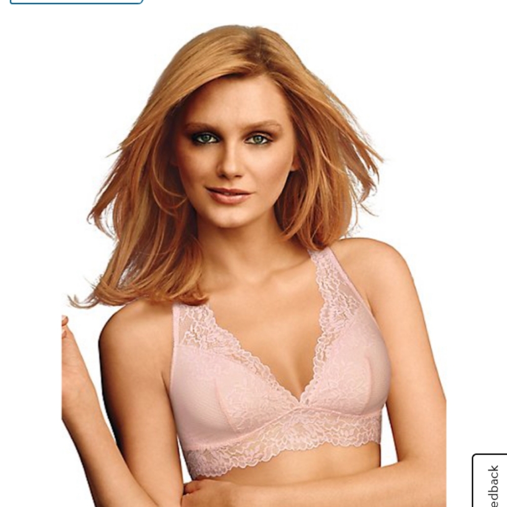 Maidenform lace t back bralette pink pirouette